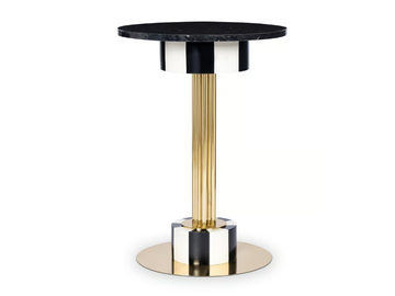 JULIA - Guatemala marble high table with brass and ceramic base by ROYAL STRANGER - view 2